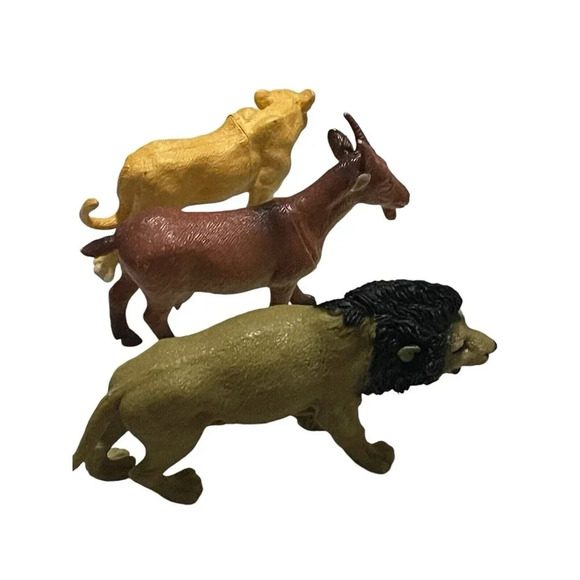 Lot of 3 Vtg. Hard Plastic Toy Farm Animals - Picture 3 of 9